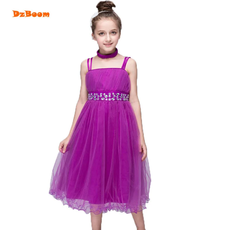 DzBoom High Quality Girl Dresses Summer Halter Princess Children