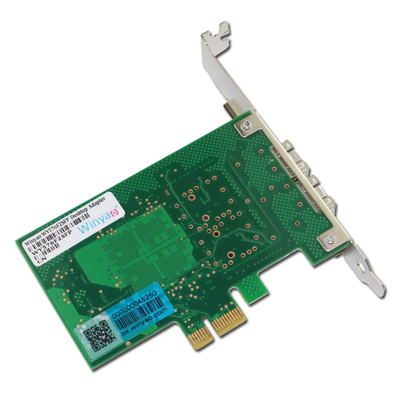 Winyao WY576F2SFP PCI-Express 2,0x1 двойной порт SFP волокно Gigabit Ethernet сетевой адаптер(NIC) PRO/1000 82576 E1G42EF Lan