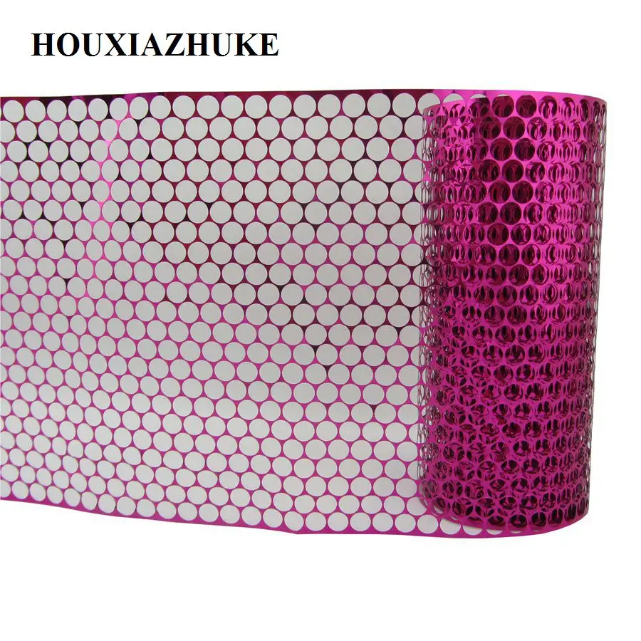 

25 yards per roll 6 mm round hole punchinella sequins mesh ribbon for decoration