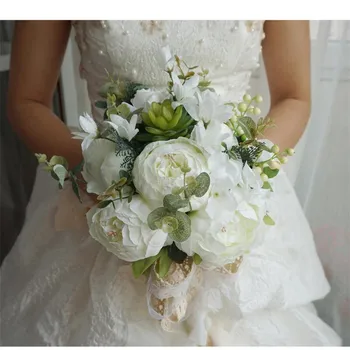 

Flone Artificial fake Peonies Flowers wedding bride Bridesmaid Bouquets Holding Flowers Home Party Flower Arrangement decoration