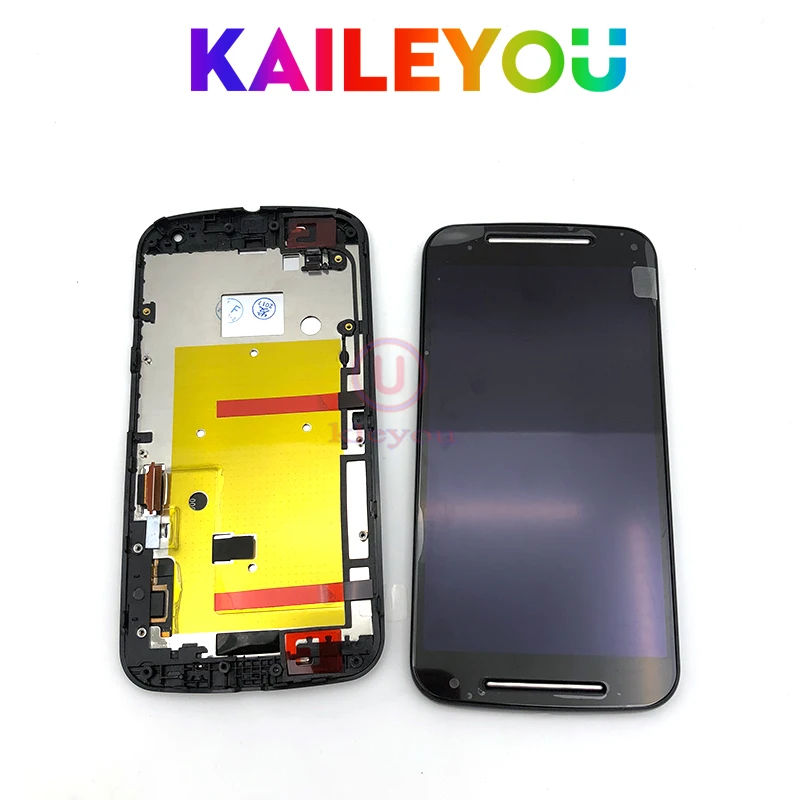 

BLACK For MOTO G2 G 2 2nd Gen XT1063 XT1064 XT1068 XT1069 LCD Display Digitizer Touch Screen Panel With Frame Assembly