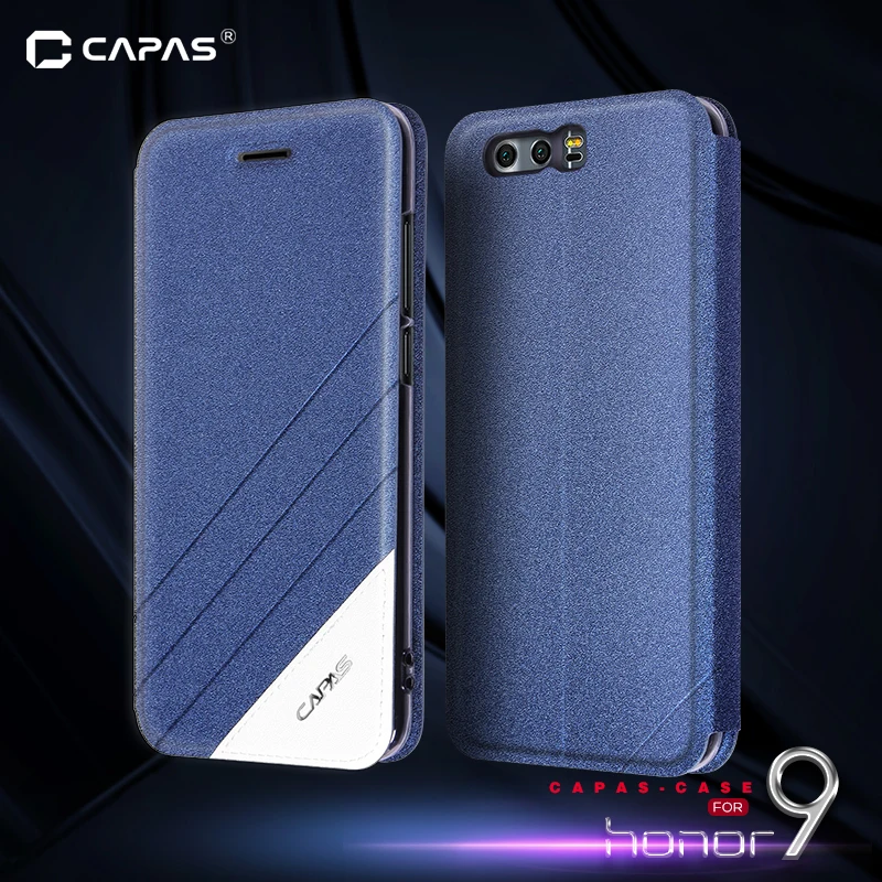 

For Huawei Honor 9 Case Cover Smart Sleep Wake Flip PU Leather Stand Cover Honor9 Phone Case Magnetic Protective Shell Card Slot