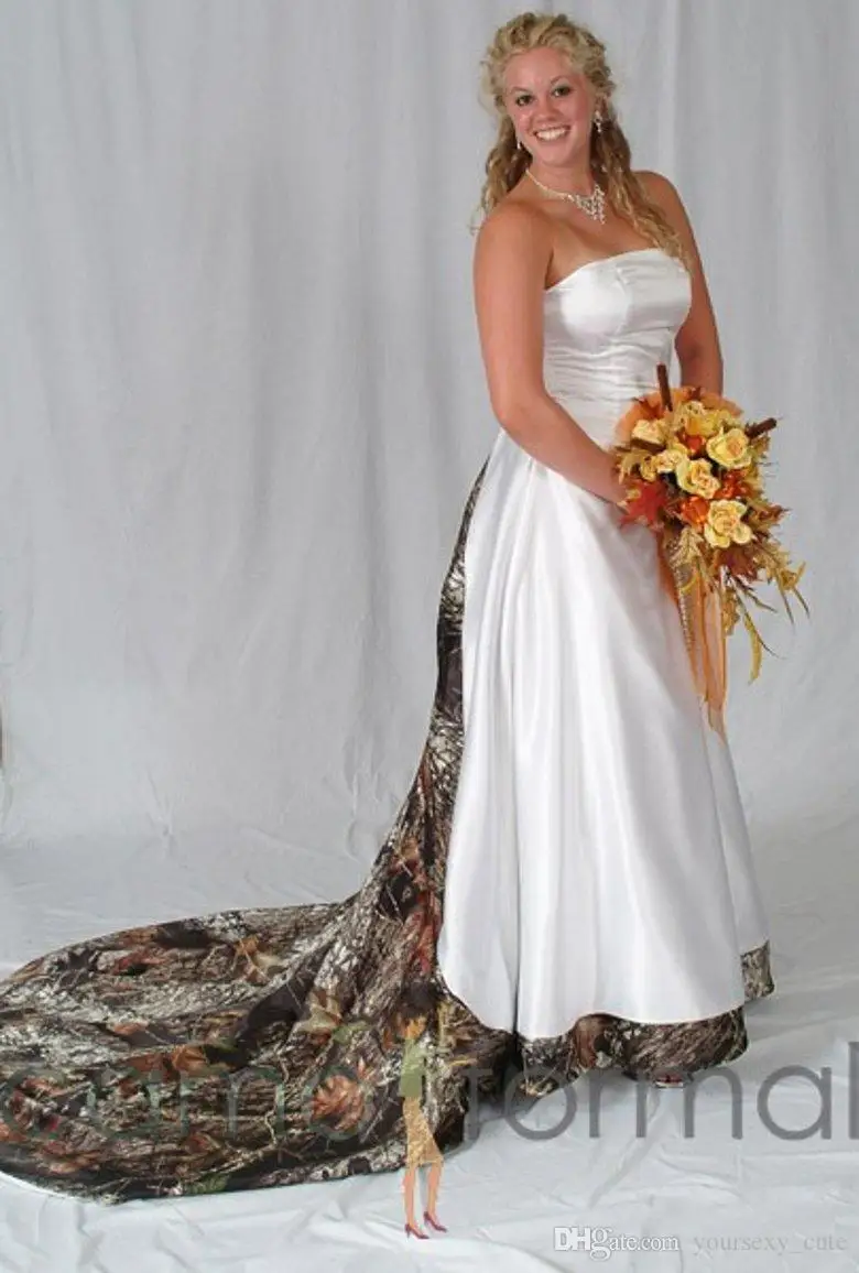 Online Get Y Camo Aliexpress Alibaba Y Camo Wedding Strapless Satin Ruffles Plus Size Veatido De Novia Lace Up Back Chapel