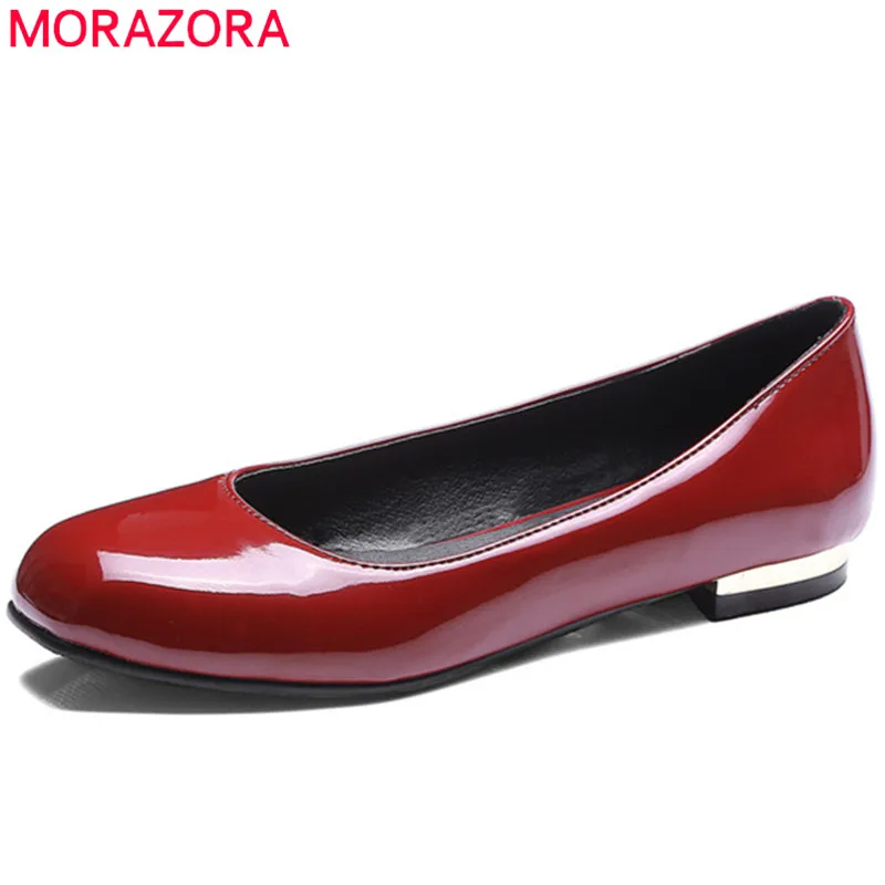 

MORAZORA 2019 new arrival women flat shoes square toe spring summer shoes shallow comfortable casual shoes woman single shoes