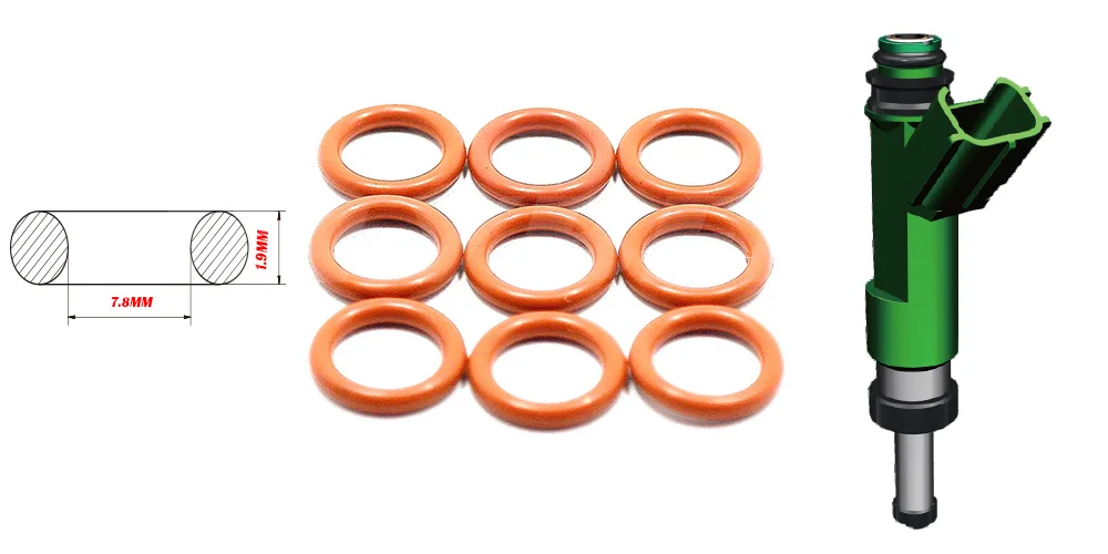 5.50PCS Fuel Injector 23209-09140 23250-0T020 23250-37010 Oring 21022 For Toyota Corolla Matrix 8