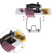 1:12 весы, швейная машина, миниатюрные украшения для кукольного дома, аксессуары, игрушка 80x32x80 мм/3,14x1,25x3,14 дюйма