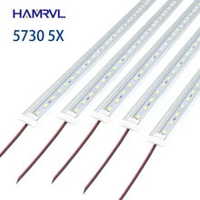 Новая встроенная полоса 5 шт./лот 7 Вт 50 см жесткая полоса 5730 светодиодный u-образный светильник 72 s/M DC 12 В 5630