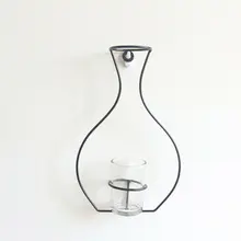  Nordic Style Iron Frame Vase Wall Hanging Plant Dried Flower Racks Bottle DIY 