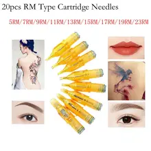 Bfaccia 20 штук Одноразовые стерилизованные иглы для татуировки картридж иглы 5/7/9/11/13/15/17/19/23RM полу-макияж тату-машинка