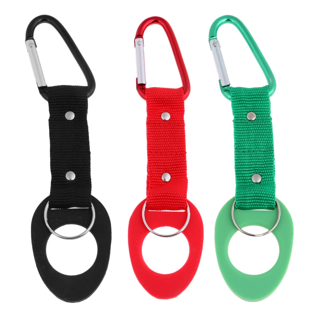 3pcs Water Bottle Carry Hooks Belt Hanging Strap Webbing Buckle Clip Holder Water Bottle Holder For Camping Hiking