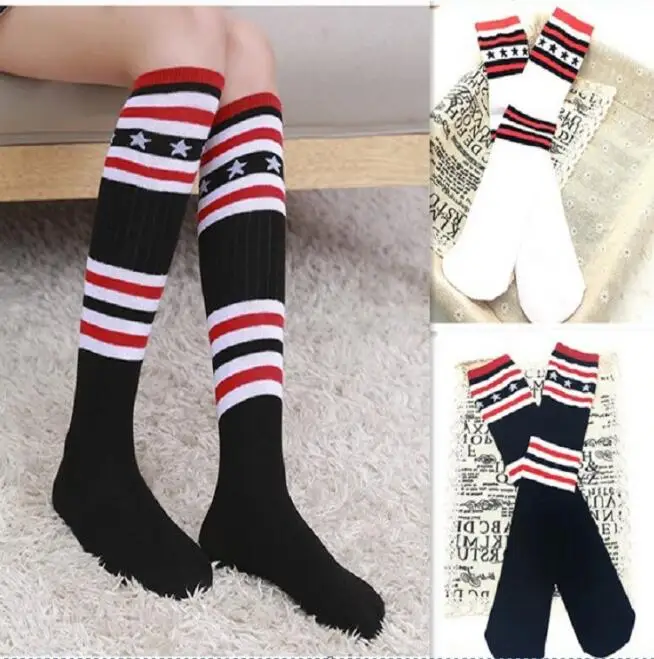 Star stripe Children Stockings boys girls Knit Knee High Stockings