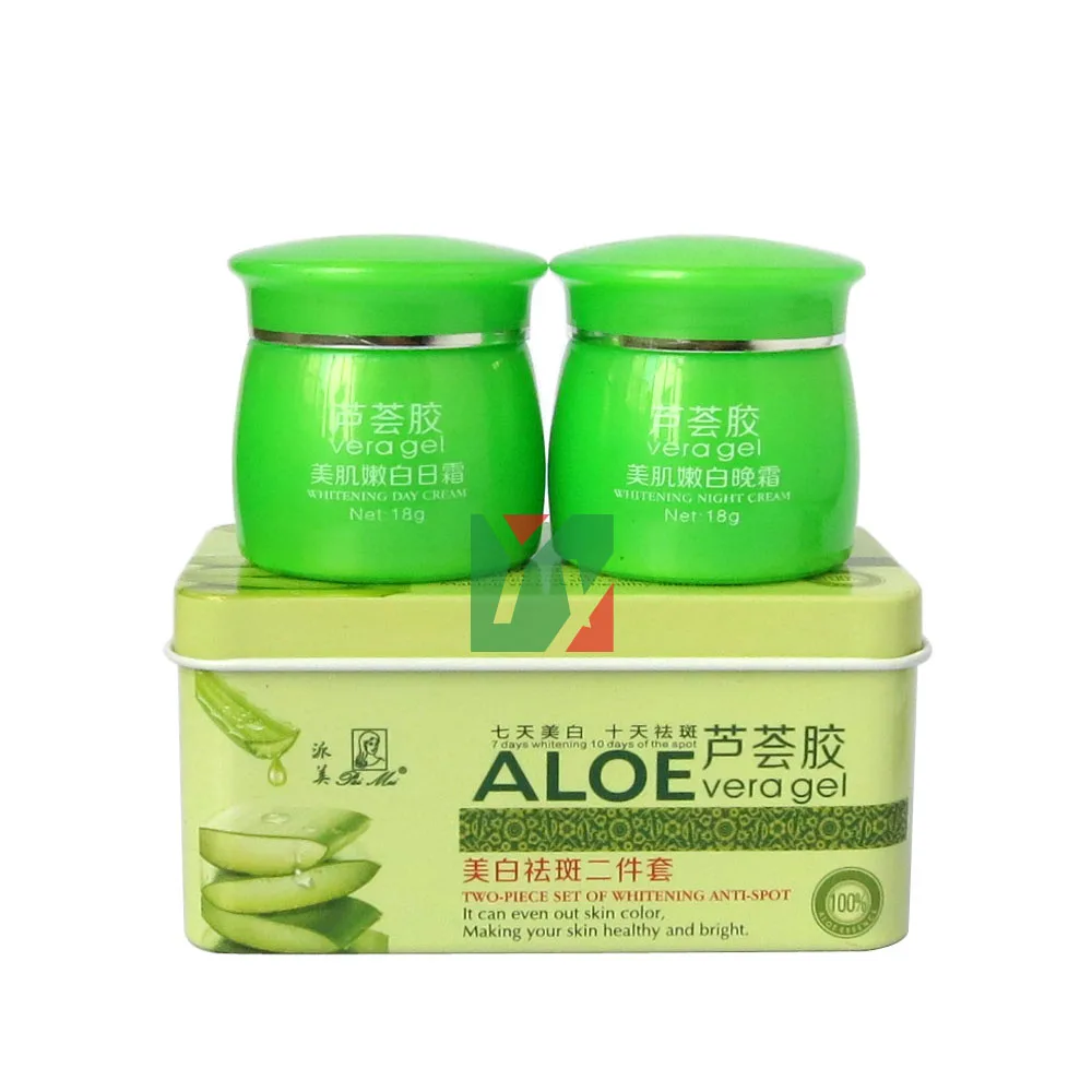 PAIMEI aloe vera gel 7 дней плавно меняющимся цветом отбеливание 10 дней, сыворотка для дневной и ночной крем 2 шт./компл