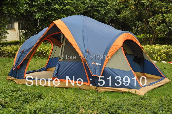 

Fully automatic Two hall 6-8 person double layer camping tent/against big rain large family tent