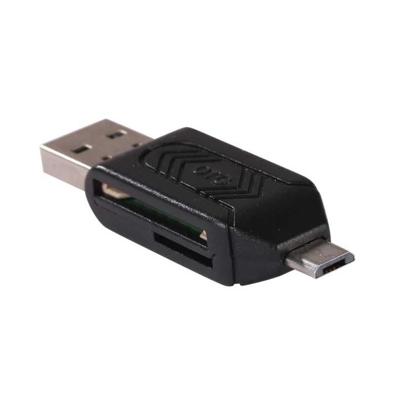 2 в 1 USB OTG картридер Micro USB OTG TF/SD Card Reader телефон удлинитель-переходник Флешка адаптер для смартфона PC 4 цвета