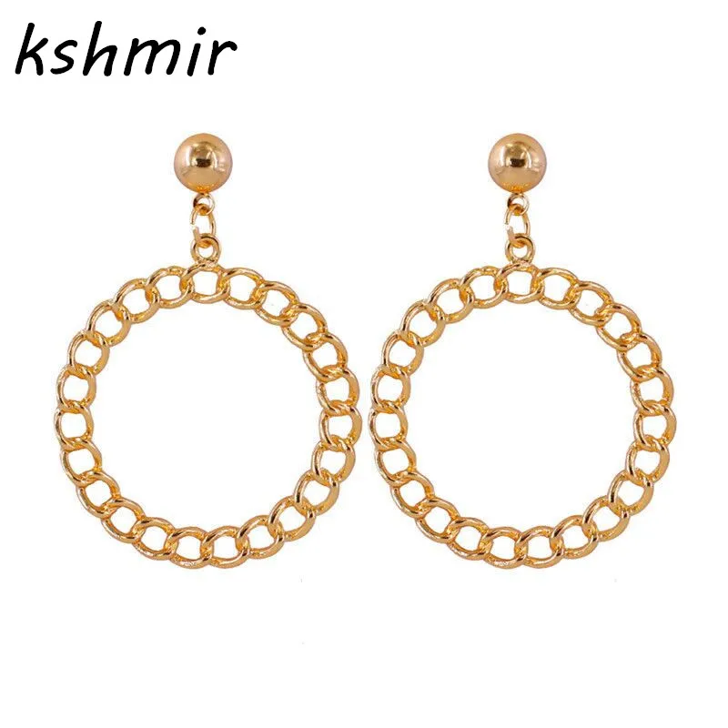 Женские большие серьги цепочки диаметром 3 8 см в стиле хип хоп|big earrings|earrings forearrings
