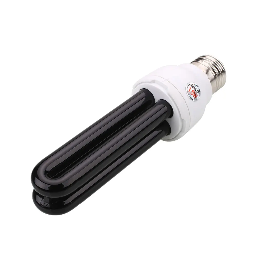 E27 2U 15W ультрафиолетовые люминесцентные с низким энергопотреблением прикрутите лампу светильник лампочка 220V