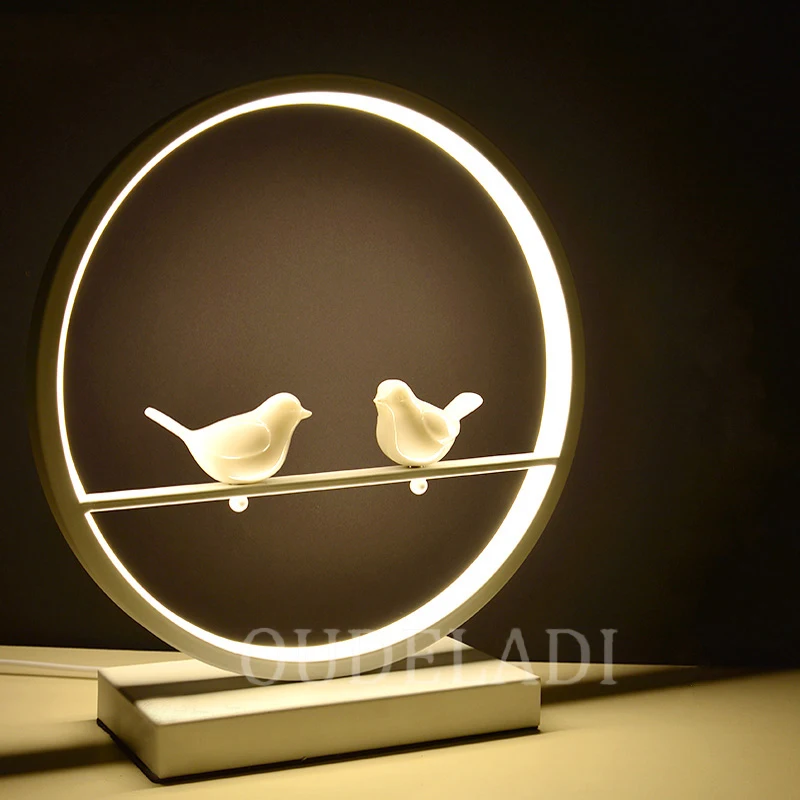

AC 110-240V Modern LED creative design table lamp Kids bedroom study living room cartoon dimmable bedside desk lamp