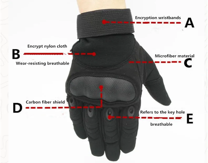 Touch Screen Tactical Gloves Paintball Airsoft Shooting Combat Anti-Skid Bicycle Hard Knuckle Full Finger Gloves