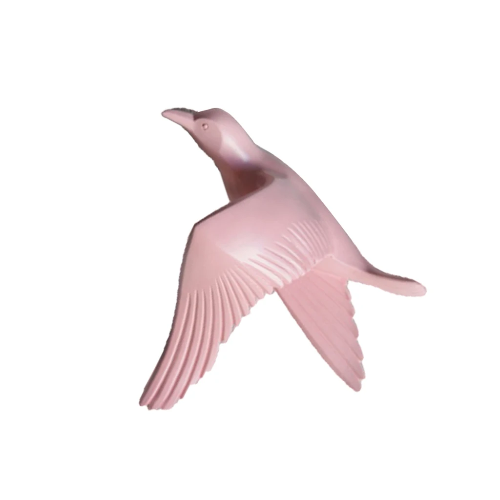 Home Decorative Resin 3D Handmade Flying Seagull Birds Crafts Wall Art Sculpture Hanging Decor