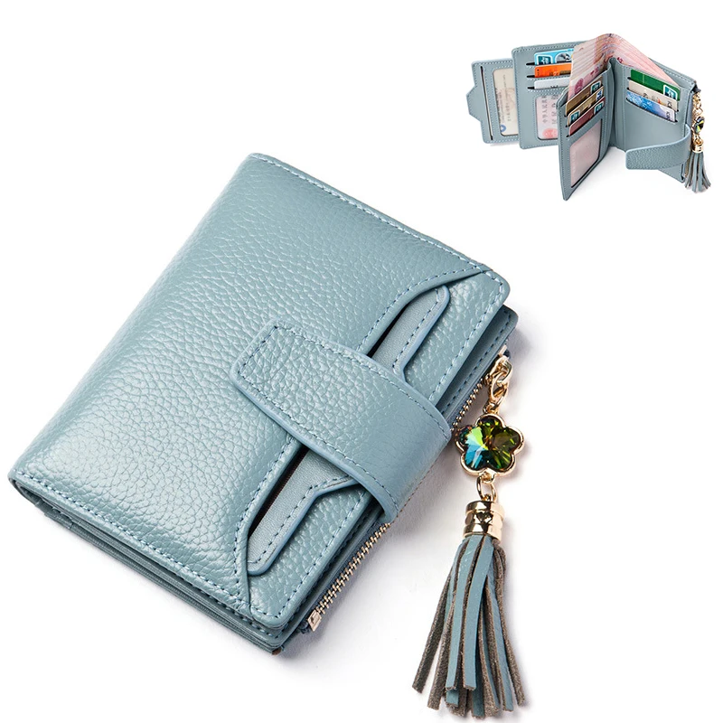 

2018 Female Genuine Leather Wallets Women Coin Purse 3D Carteira Ladies Short Credit Card Holder Girls Small Clutch Purse Wallet