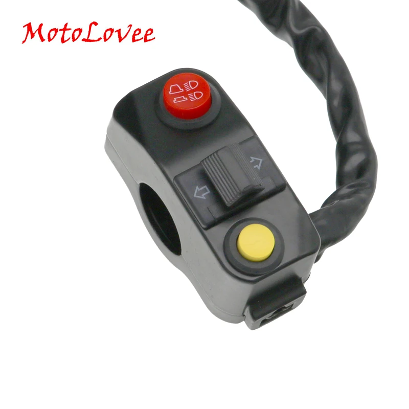 

MotoLovee Universal Motorcycle Multi-function Headlight Turn Signal Horn Switch Aluminum Alloy Flasher 22mm Handlebar Switches