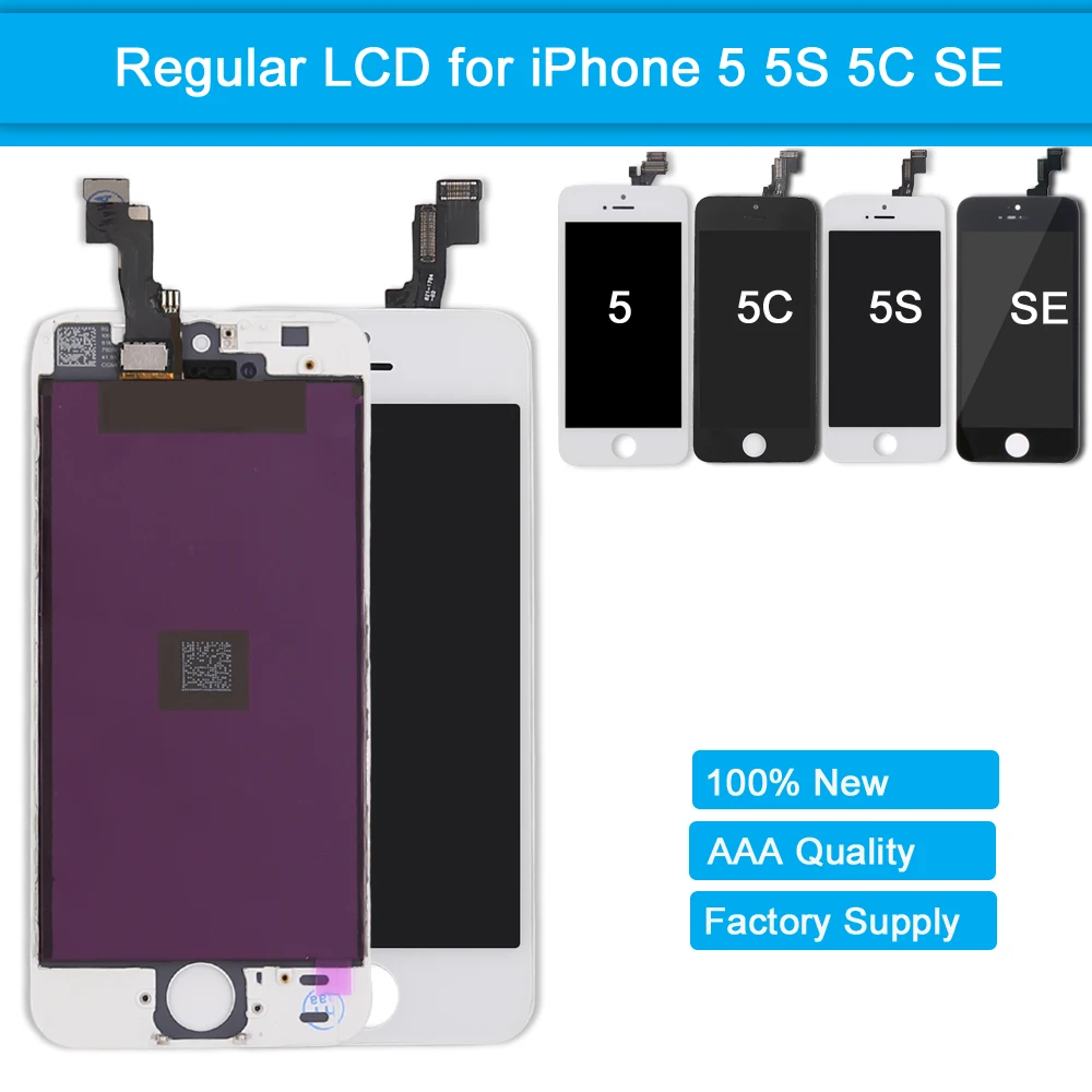 

LCD Screen for iPhone SE 5S 5C 5 Touch Screen Display Digitizer Assembly Replacement Screen for iPhone 5 5S 5C SE With Frame
