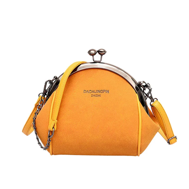 Новая женская модная сумка на плечо, повседневная сумка через плечо, маленькие сумки-мессенджеры, женская сумка ярких цветов, Милая женская сумка-тоут с клапаном - Цвет: Yellow
