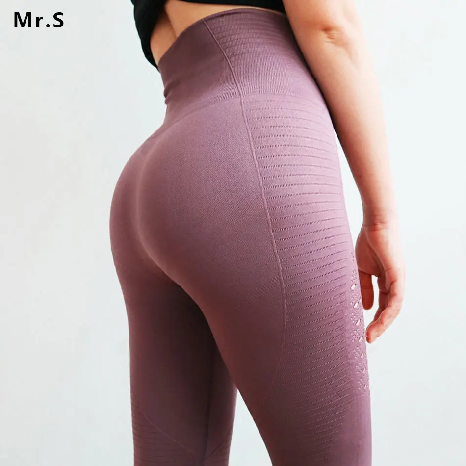 comprar Mulheres Oco Out Seamless Controle Da Barriga Calças de Yoga Empurrar Para Cima Esporte Leggings Ginásio de Fitness Apertado Ginásio Elástico Sportswear Alta Qualidade