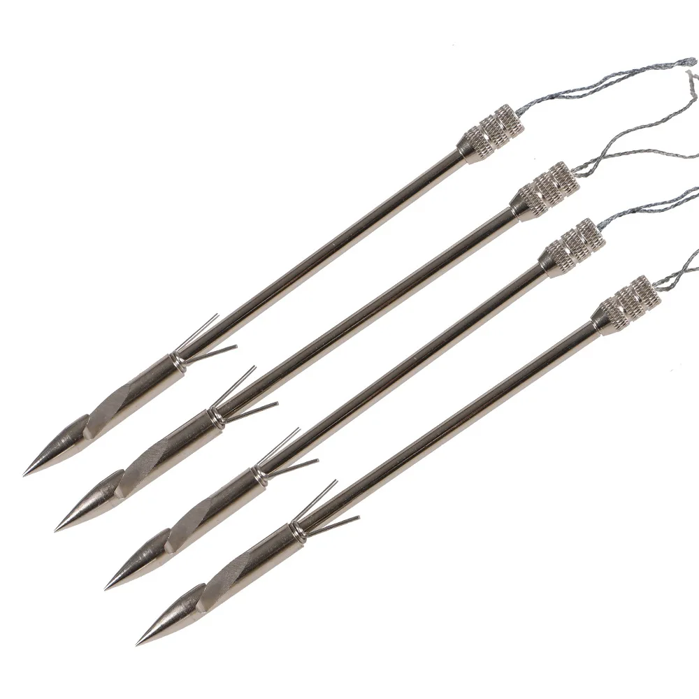 

3PC Stainless Steel Bow Fish Fishing Slingshot Broadheads Arrowhead Hunting Points Practice Tips