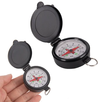 

1PC Professional Mini Compass Portable Black Folding Lens Military Compass for Outdoor Hiking Camping Hunting