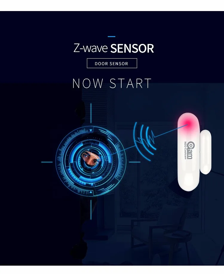 zigbee siren alarm NEO COOLCAM NAS-DS01Z ZWAVE Sensor Door/Window Sensor Compatible System with Z-wave 300 series and 500 series Home Automation emergency pendant alarm