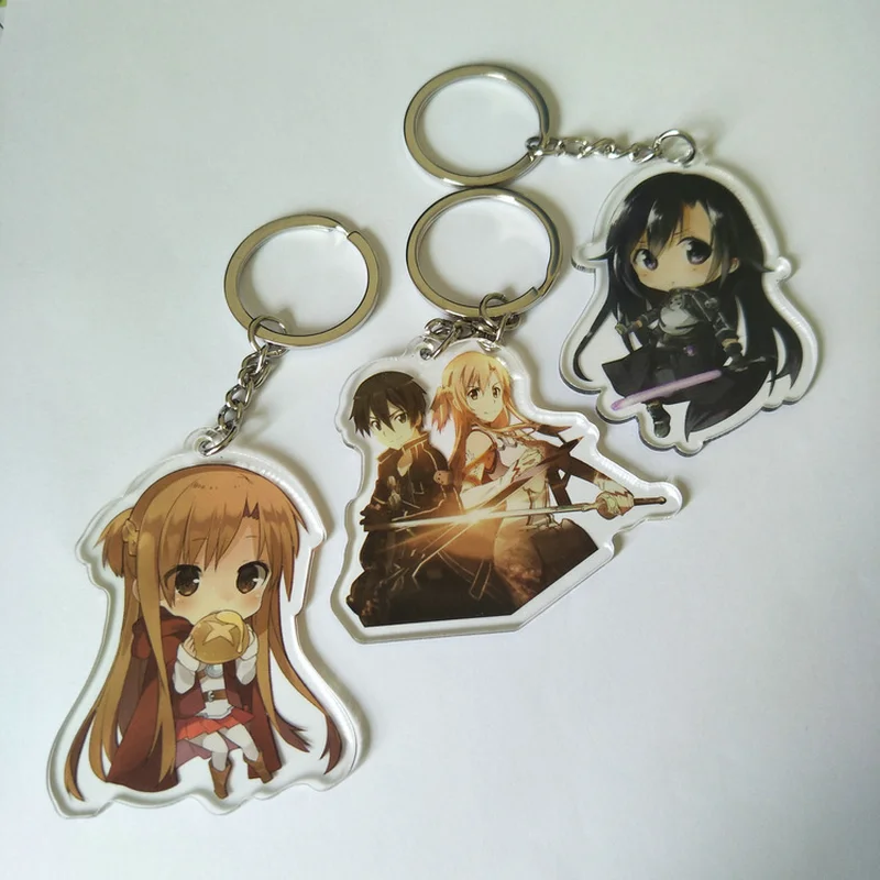 Меч искусство онлайн Kirito аниме акриловый брелок Kirigaya Kazuto Yuki Asuna милый кулон