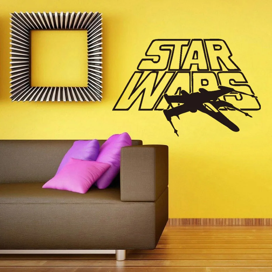 Star Wars Quotes Vinyl Wall Sticker Living Room Art Decals X wing