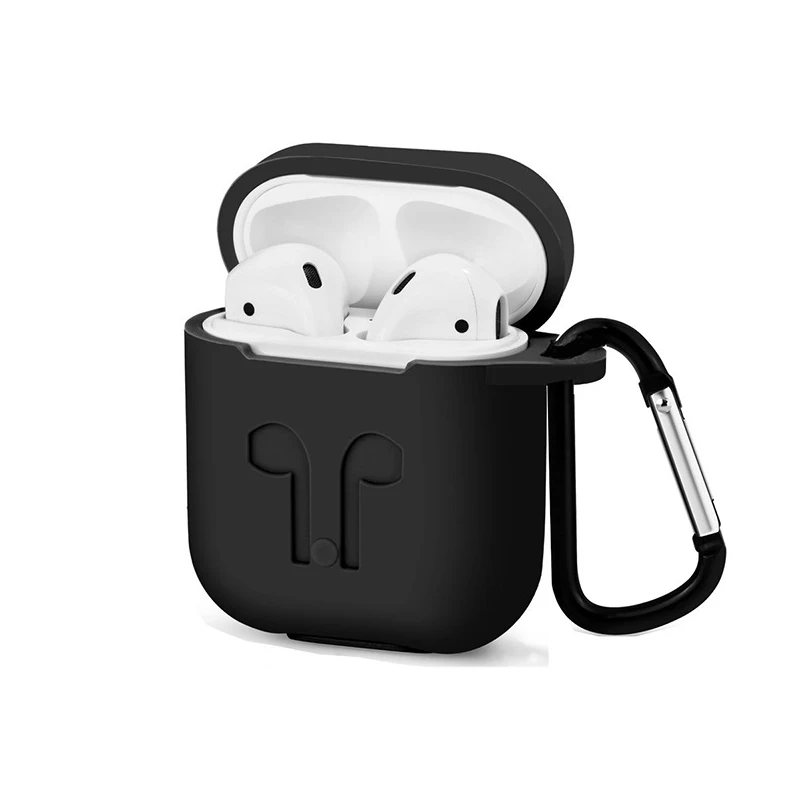 For Apple Airpods Silicone Case Soft Cover Protector with Dust Plug Anti Lost Strap Sleeve Pouch for Air pods Earphone (9)