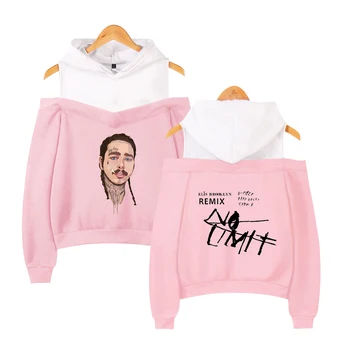 

post malone off-shoulder Hoodies Sweatshirt Women Sexy 2019 New Arriaval fashion Street Popular Sexy Hoodies Women Sweatshirt