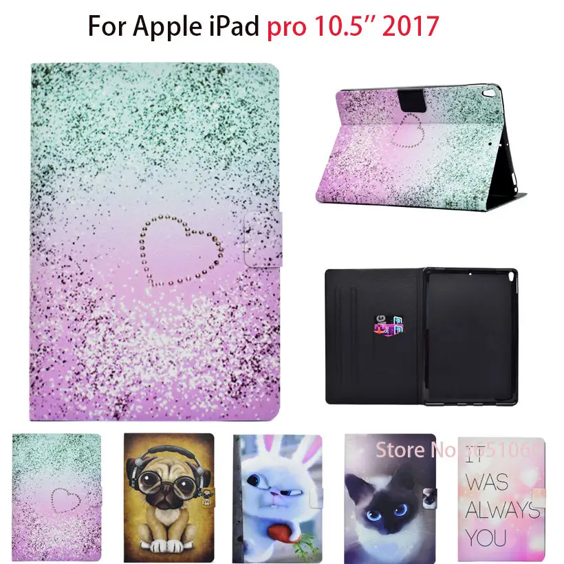 Мода мультфильм силикона искусственная кожа флип чехол для Apple iPad Pro 10.5 дюймов 2017 A1701 Smart Case чехол принципиально стенд кожи В виде ракушки