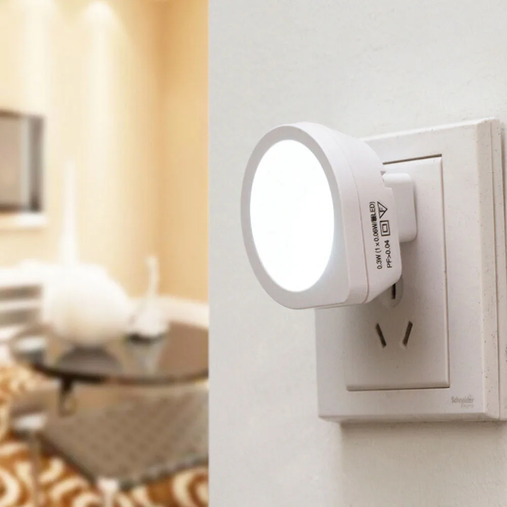 

Home Garden Night Light Automatic LED Night Light Plug In Energy Saving Light Dark Sensor Wall Lamp Hot Mini Night Light