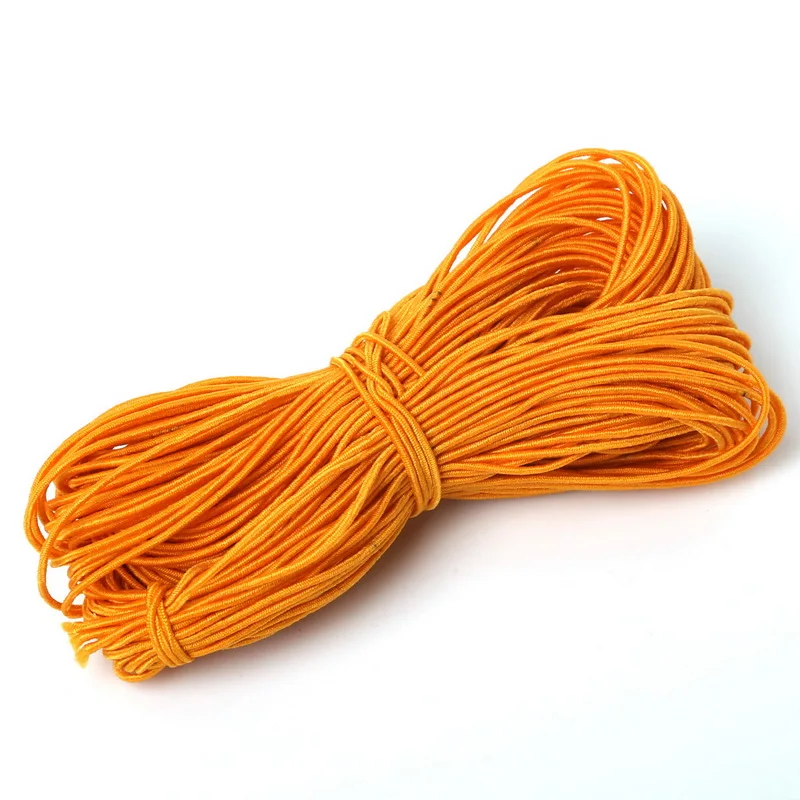 Новинка, 25 метров, 1 мм, бисер, эластичный, тянущийся шнур, бусины, шнур, ремешок, веревка, Бисер для DIY браслета, 10 цветов на выбор - Цвет: Orange