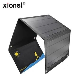 

Xionel New Products Solar Charger 21W Solar Panel with 3 USB Port Waterproof Foldable Camping Travel Charger for Mobile Phone