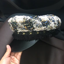 Оригинальная крышка вязаный клетчатый военно-морской флот крышка женская обувь знаменитостей; Шапка черного цвета с кисточками в морском стиле кепки