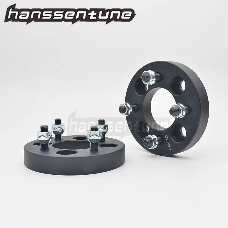 

4PCS Aluminum 4x100 / 4x3.94 Wheel Adapters & Wheel Spacers Black 4 lug hub