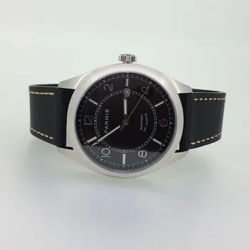 

PARNIS 42MM Stainless Steel Case Automatic Men Watches Luminous Black Dial Auto Date Mechanical Men's Watch kol saat Man Clock