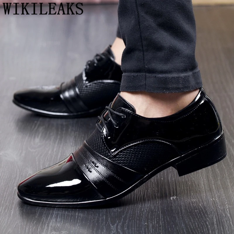 

oxford shoes for men Patent leather italian formal shoes men Coiffeur men dress shoes leather erkek ayakkabi calzado hombre