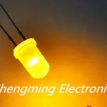 100 шт. 5 мм супер яркий желтый светодиод Диоды F5 туман рассеянный