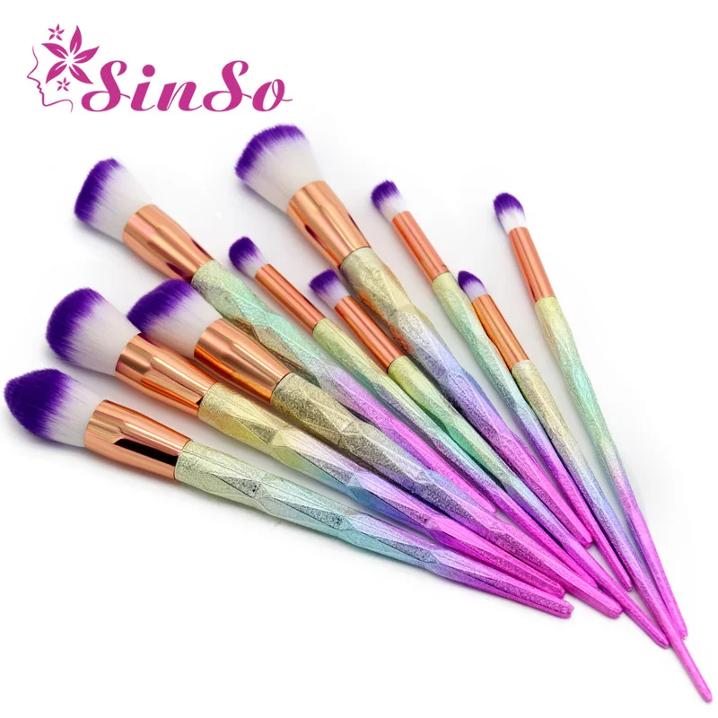

SinSo Makeup Brushes Tools 10pcs Unicorn Make Up Brushes Set Foundation Powder Eyeshadow Professional Cosmetics Makeup Brush Kit