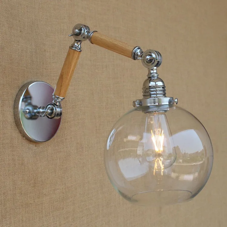 Wood Wall Sconces Antique Loft Industrial Wall Light Vintage Swing Long Arm Lamp Wood Wall Sconces Antique Loft Industrial Wall Light Vintage Swing Long Arm Lamp