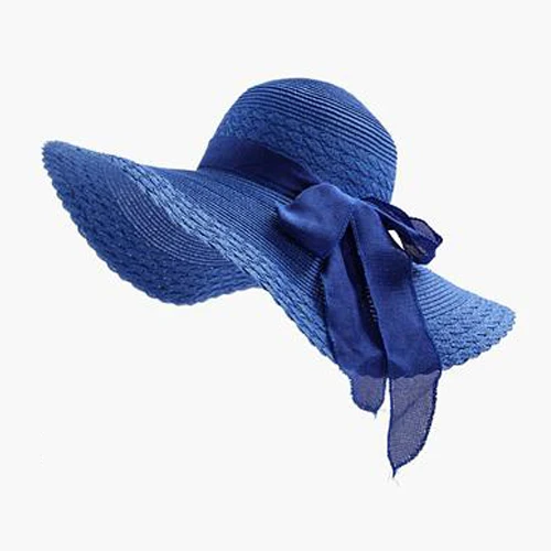 Шляпа от солнца не беспокоить письмо широкие полями летние шляпы для женщин анти-УФ складной соломенная шляпа пляж море женские шапки - Цвет: dark blue