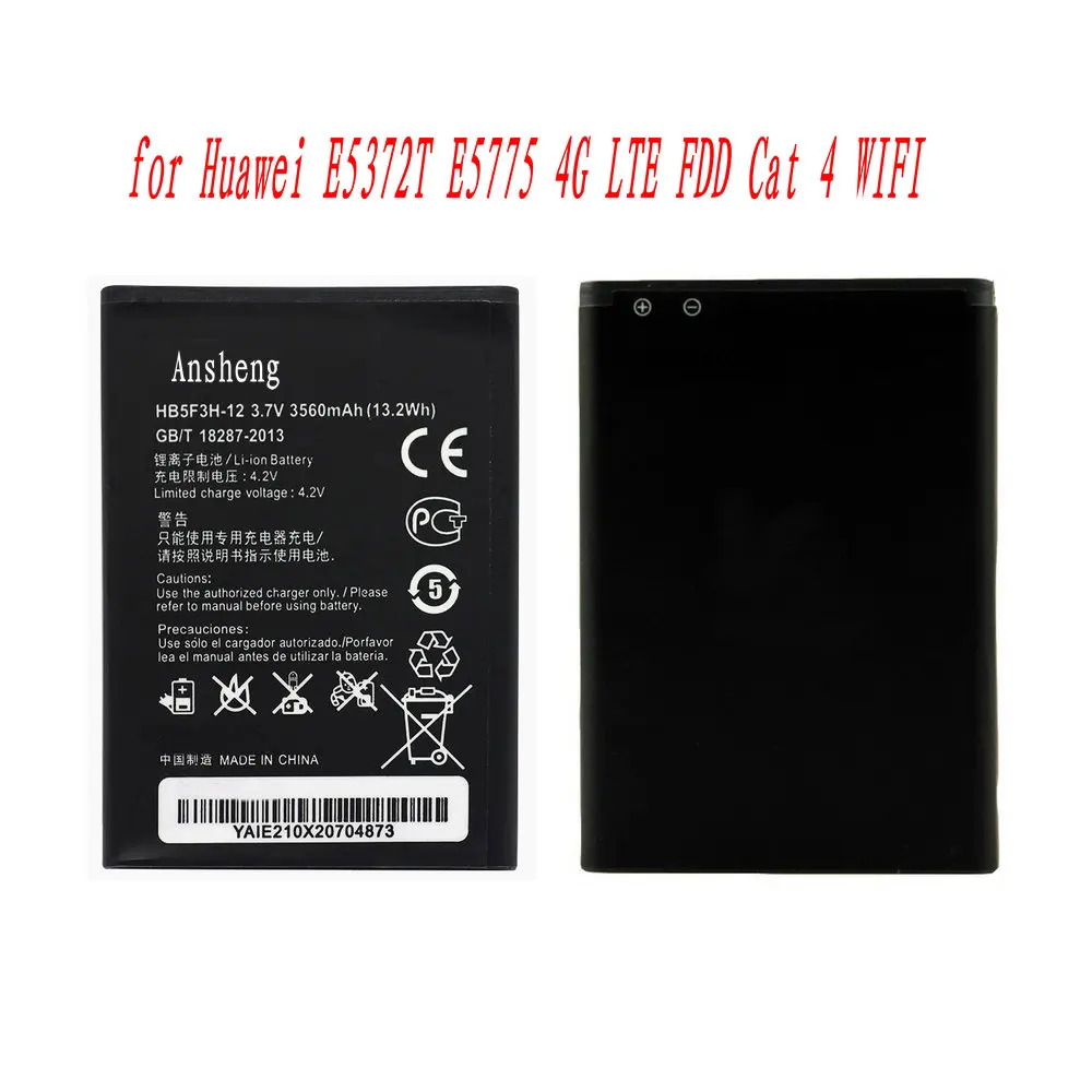 Оригинальный HB5F3H-12 аккумулятор 3560 мАч для Huawei E5372T E5775 4G LTE FDD Cat 4 WIFI роутер