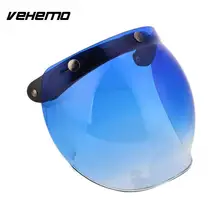 VEHEMO Motorcycle Helmet Shield Mirror Lens Motorbike Flip UP Down Visor Eye Face Bubble Wind Lens Base Safety High Quality