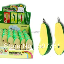 [ ] Новинка! Магнетизм! Рекламные ручки для фруктов и овощей Личная ручка-зеленый топ с рисунком «Яблоко», 30 шт./партия